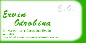 ervin odrobina business card
